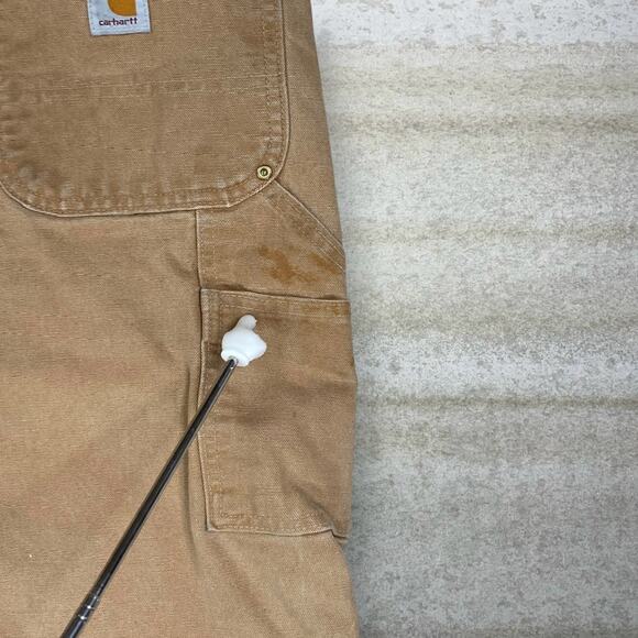 Vintage Carhartt Double Knees Carpenter Pants Tan Union Made in USA Baggy 90s - Picture 7 of 10